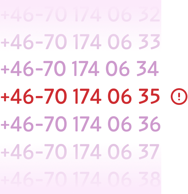 Phone of an incoming Swedish call